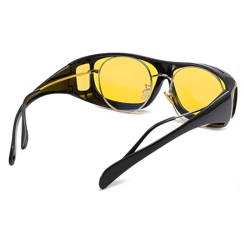 Solucion de Vision Total para conducir⭐ Paquete de 2 gafas vision HD día y noche, diseño ajustable sobre gafas