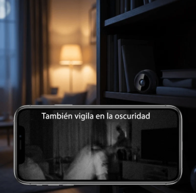 Mini cámara WiFi con visión en vivo - Diseño compacto para vigilar tus espacios con discreción