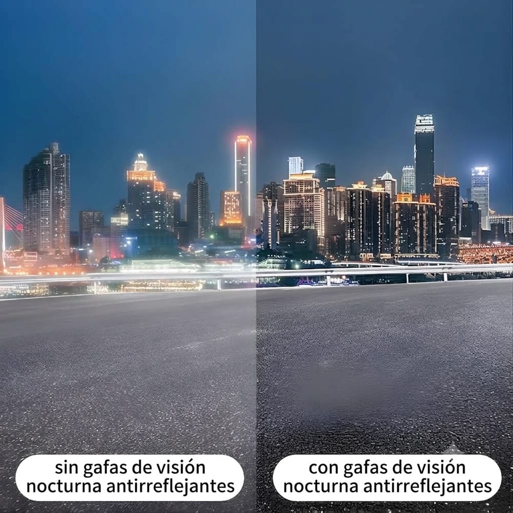 Solucion de Vision Total para conducir⭐ Paquete de 2 gafas vision HD día y noche, diseño ajustable sobre gafas